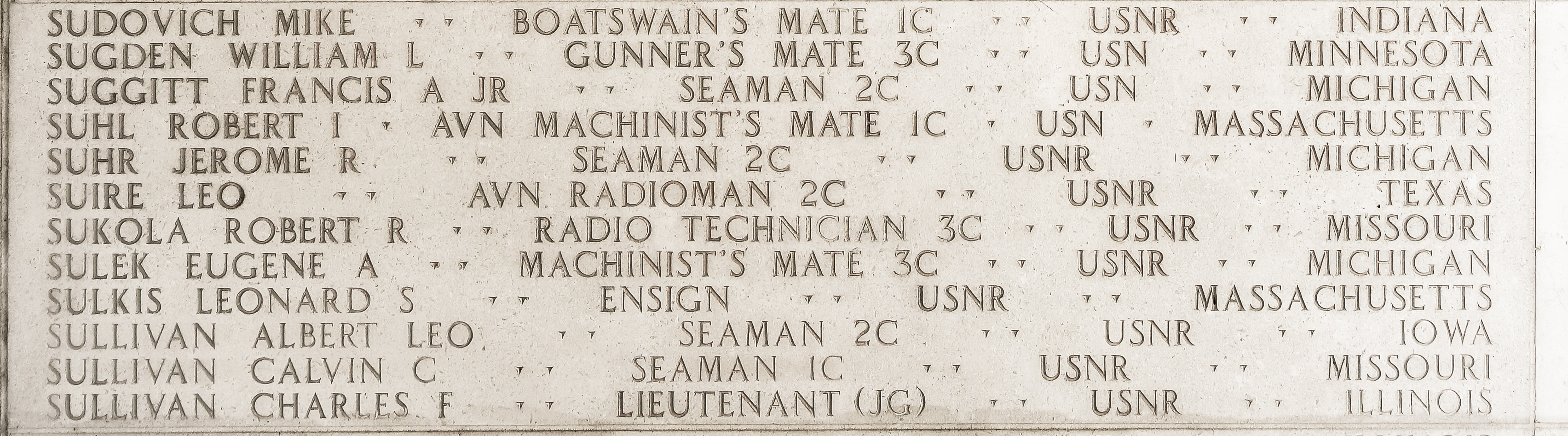 Leo  Suire, Aviation Radioman Second Class